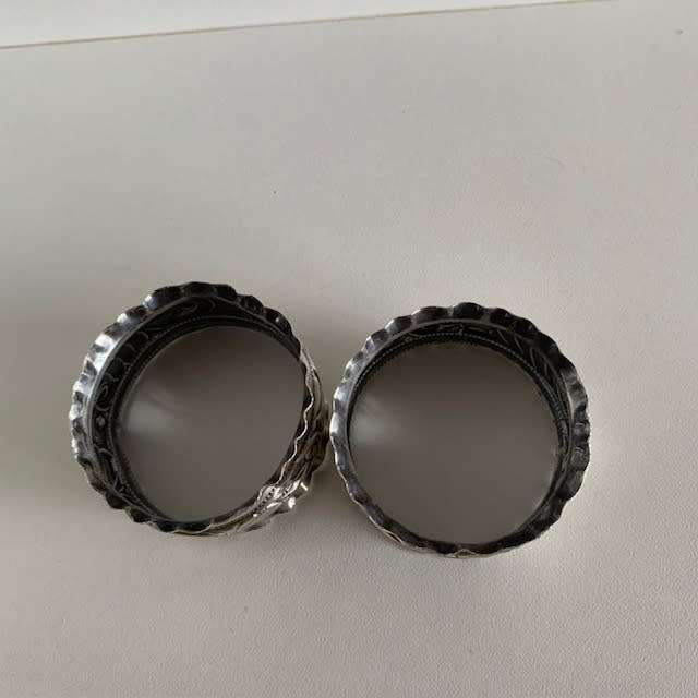 Hallmarked silver Serviette rings