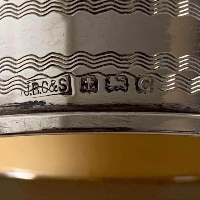 Hallmarked silver Serviette rings