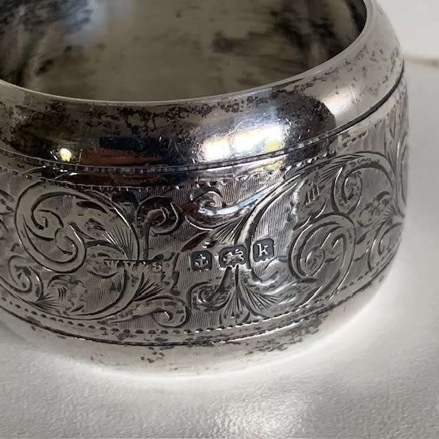 Hallmarked silver Serviette ring
