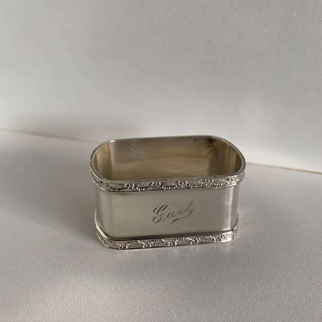 Hallmarked silver Serviette ring