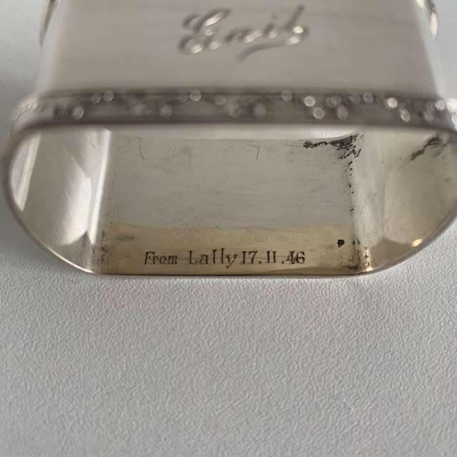 Hallmarked silver Serviette ring
