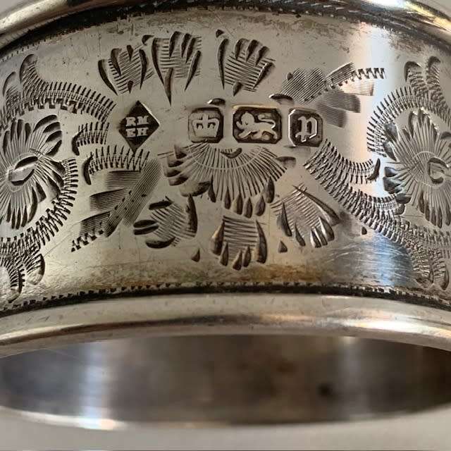 Hallmarked silver Serviette ring