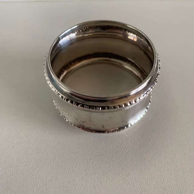 Hallmarked silver Serviette ring