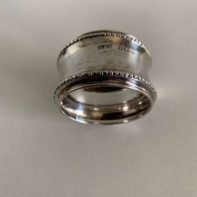 Hallmarked silver Serviette ring