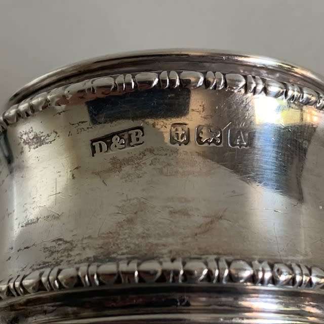 Hallmarked silver Serviette ring