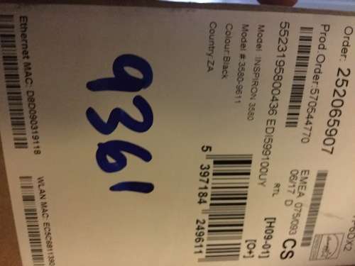 Dell Inspiron 3580 i5 8th Generation