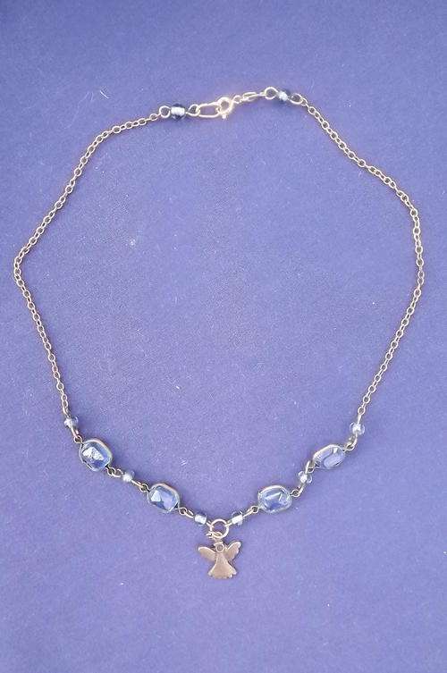 Blue Bead Necklace as per scan