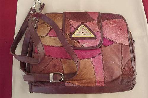 Alentino style Italy handbag with patched leather