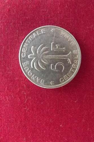 Belgium Congo 5 F 1958 coin - good condition