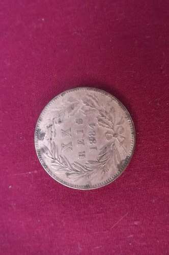Portugese XX Reis Coin 1884