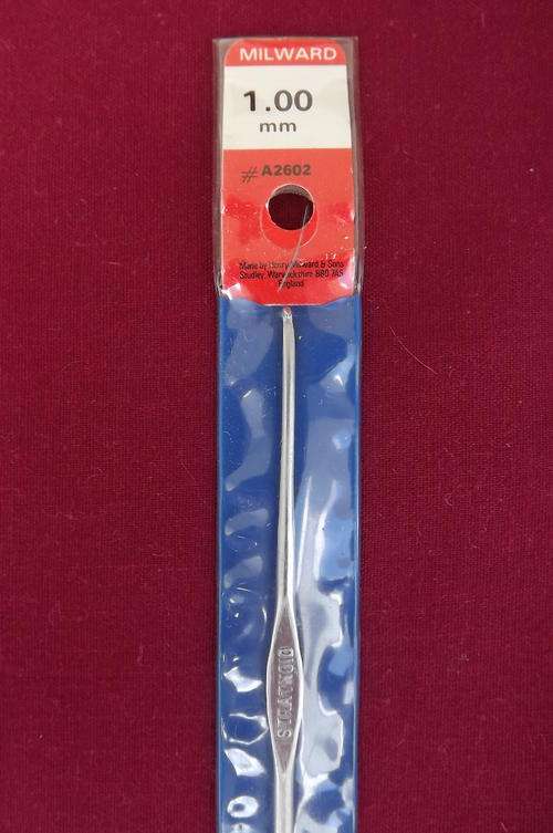 Crochet Hook 1.00mm - New from Milward England