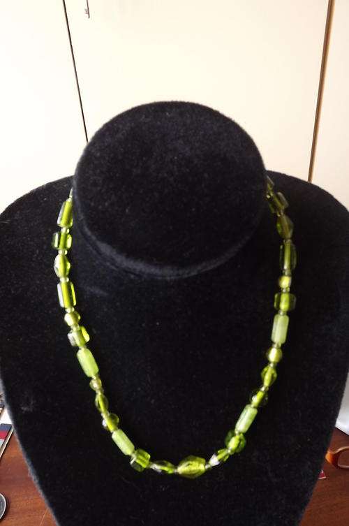 Green Bead Necklace as per scan