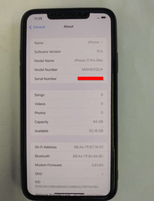 Apple iPhone 11 Pro Max 64GB Unlocked - Excellent Condition