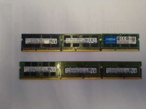6 x 8GB RAM for Laptop/All-in-One Desktop DDR4 (PC4) and DDR3 (PC3L)