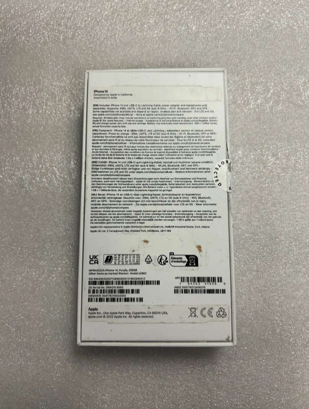 Apple iPhone 14 256GB -  Purple - Open Box