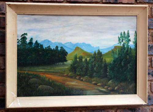 Vintage painting by JH Olivier (1974)