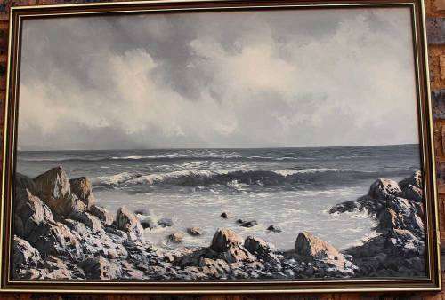 Great investment! A very striking seascape by internationally acclaimed SA painter Dirk Bianchina