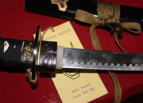 A beautifuIKiIIBiII sword.A rare Tarantino coIIectabIe from a cuIt movie.