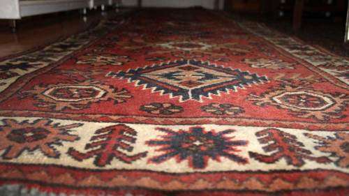 WonderfuI hand-knotted Persian runner. Big!