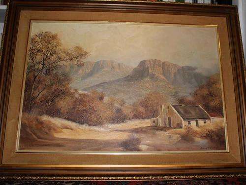 A beautiful oil on board by acclaimed South African old master Thomas Hacking