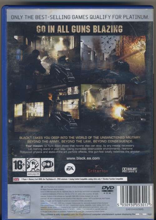 Black for Playstation 2 (PS2)