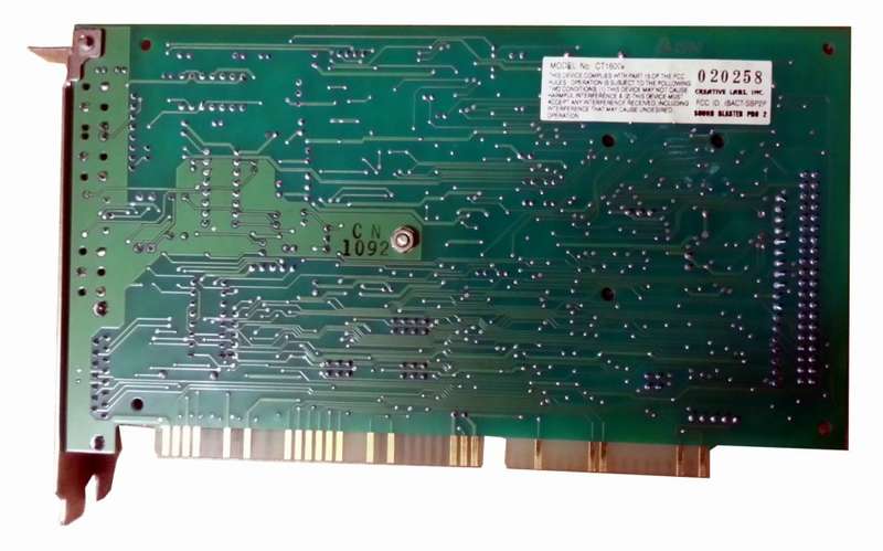 Sound Blaster Pro 2 ISA Sound Card Set Model: CT1600