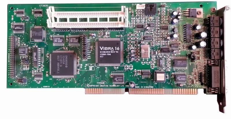 Creative Sound Blaster Vibra 16 Model CT3930 ISA 16-Bit