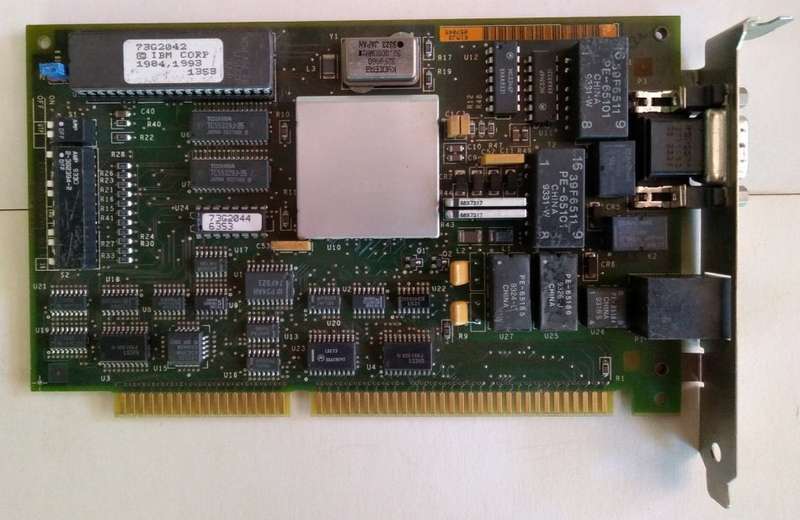 IBM 73G2042 Token Ring Card ISA 16-Bit 9-Pin and RJ45 (1994)