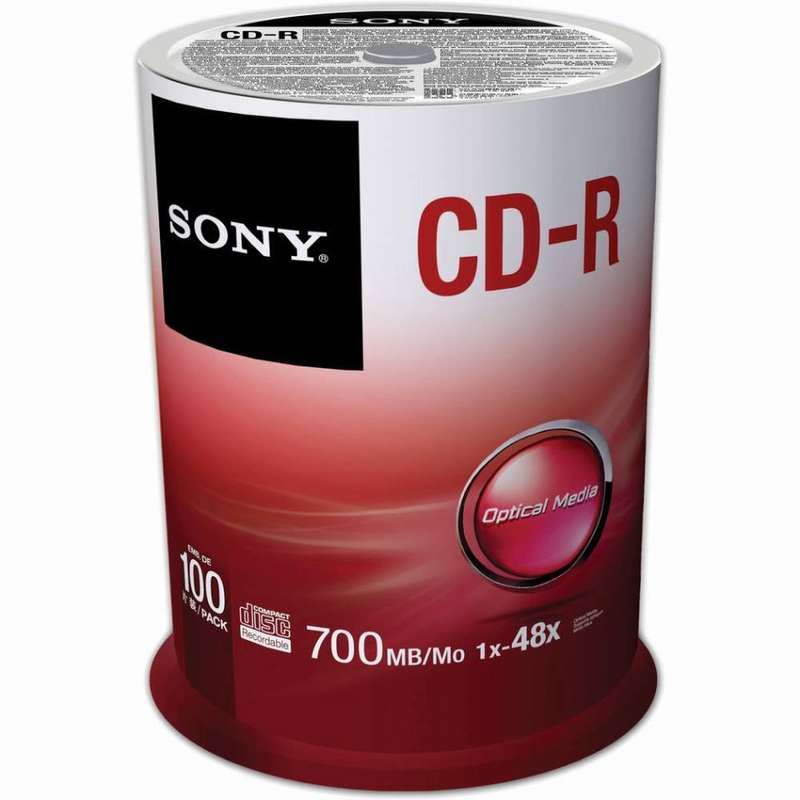 Sony CD-R Data Recordable Media (100-Pack Spindle) 700mb 48x
