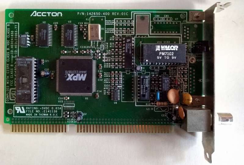 Accton MPX 344AF ISA LAN Coax with Bootrom