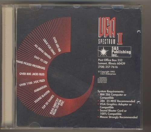 VGA Spectrum 1 CD (1991) and VGA Spectrum 2 CD (1992)