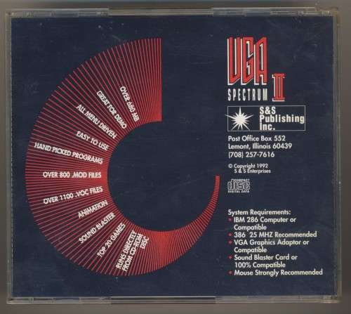 VGA Spectrum 1 CD (1991) and VGA Spectrum 2 CD (1992)