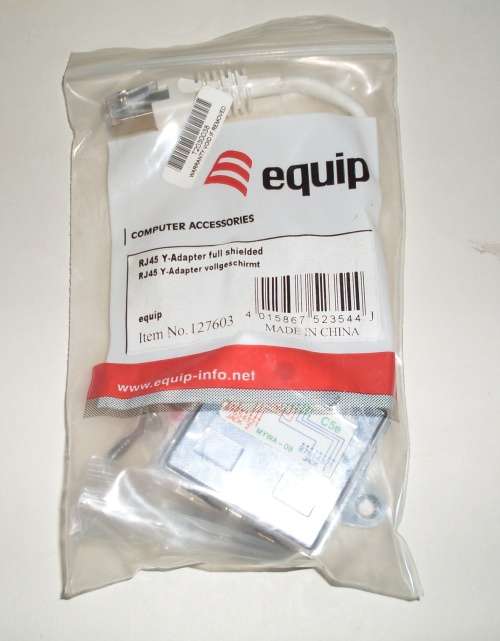 Equip RJ45 Modular Splitter Cat5E Fully Shielded
