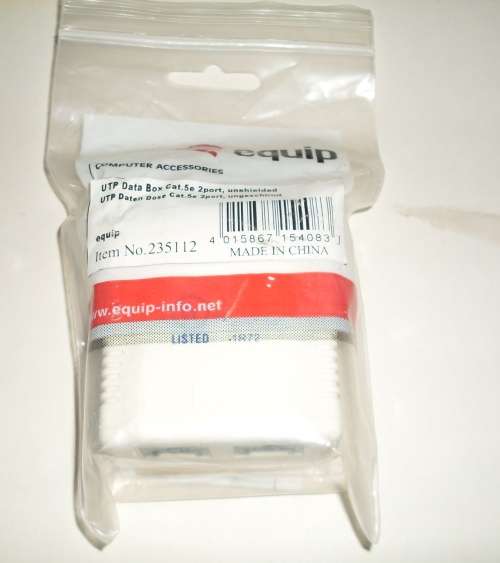 Equip Surface Mounted Box two RJ45 ports Cat5e