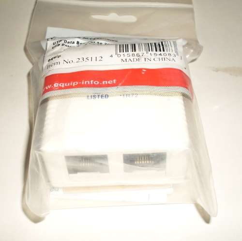 Equip Surface Mounted Box two RJ45 ports Cat5e