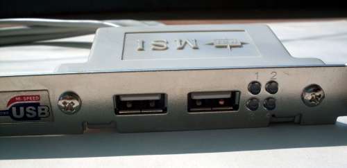 MSI 2-Port USB 2.0 Rear Bracket with 4-LED diagnostics