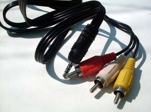 Audio Stereo and Video Coax to 3.5mm Cable 1.2m