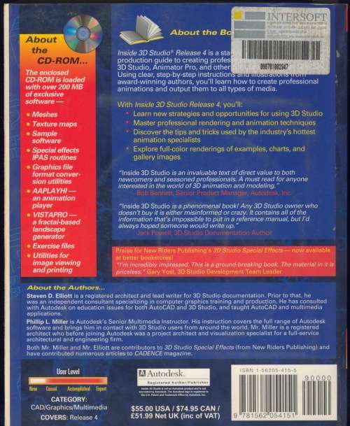 Inside 3D Studio Version 4 User Guide Book (1994)