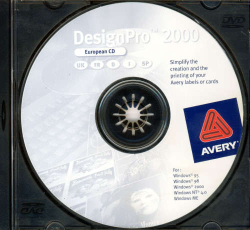Avery Design Pro 2000 Software CD for Avery Labels (1999)