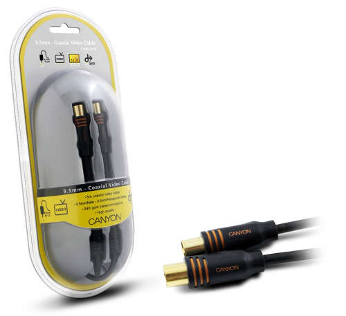 Canyon 9.5mm Coaxial Video Cable 24K Gold Plated 5 Meter