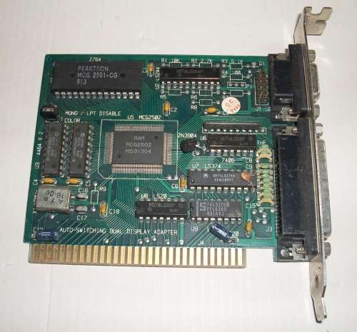 RAM MCG2502 CGA/LPT ISA 8-Bit 64Kb (1991)