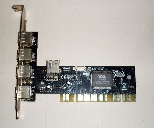 Via VT6212L 4x USB 1x USB Internal PCI Card (USB 2.0)