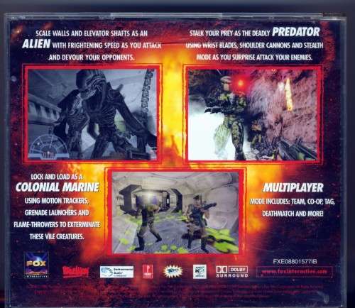 Aliens vs Predator PC Game CD (1999)