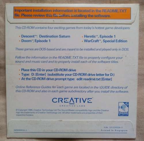Creative Game Pack for MS-DOS 4 Games (1995)