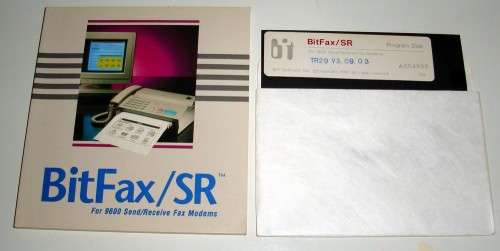 Bitfax SR v3 for 9600 Fax Modems for DOS Floppy (1989)