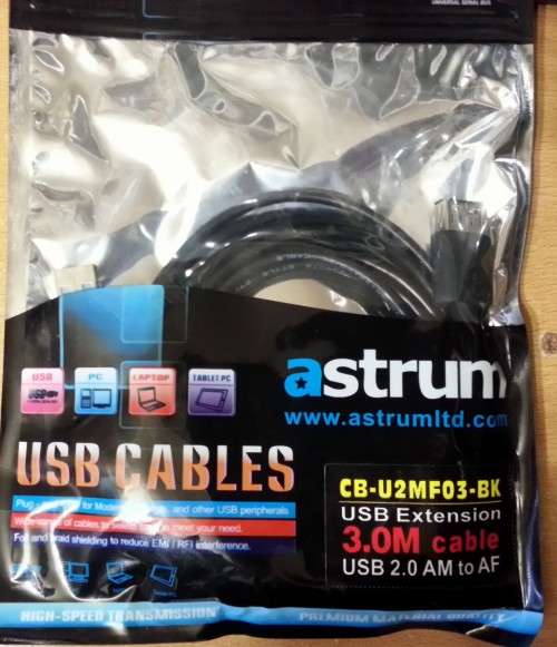 Astrum USB 2.0 Extension Cable AM to AF 3 Meter