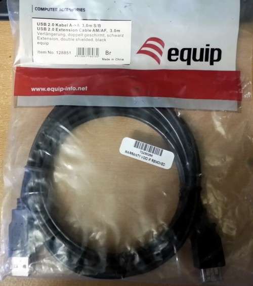 Equip USB 2.0 Type A Extension Cable Male to Female 3.0m