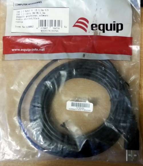 Equip USB 2.0 Type A to Type B Cable Printer 5.0m