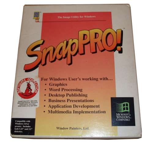 Snap Pro Image Utility Software For Windows 3.x Floppy 3.5/5.25 (1992)
