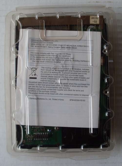 Samsung SW0212A Ultra IDE Desktop Hard Drive 2GB 5400RPM (1998)